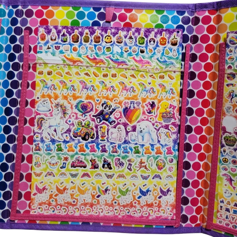 LISA FRANK Tikanni Trifold Portfolio Binder Carrying Case